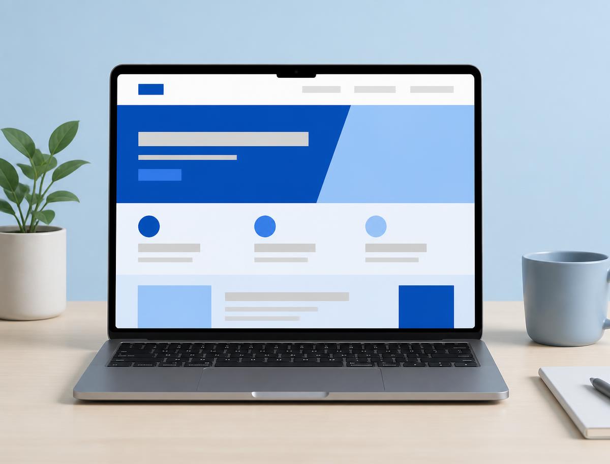 Nieuwe website van Installatiebedrijf Van Dijk op een laptop
